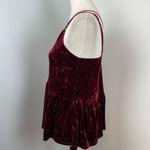 Harlowe $ Graham Harlowe & Graham Red Velvet Peplum Cami Tank Sleeveless Small NEW Photo 4