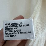 White + Warren Cashmere Sweater Cardigan Large Cream Waterfall Draped Open Front Photo 7