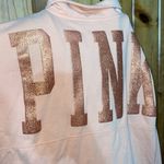 PINK - Victoria's Secret Pink Victoria’s Secret crew neck pullover sweatshirt sparkly pink/peach size XL​ Photo 5