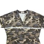 Zenana Outfitters Camo Camouflage Short Sleeve Gray Onesie Romper Jumper Vneck Medium Photo 4