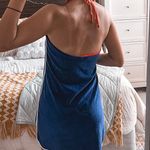 Tommy Hilfiger Navy Terry Cloth Halter Neck Dress Photo 1