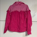 Free People  MOVEMENT LETS GO OUT PULLOVER WINDBREAKER PINK RUFFLES ZIP UP XS Photo 5