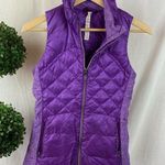 Lululemon Purple Sleeveless Zip Front Quilted Goose Down Puffer Vest 4 Photo 0