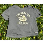 Life is Good  Just Here for the Hot Dogs Blue T Shirt Size Medium Photo 3