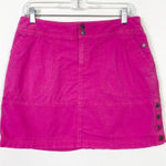 Title Nine  Brash Hot Pink Button Side Athletic Mini Skirt Size 6 Photo 0