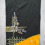 None Black Painted Tribal Long Indian Dupatta Shawl Scarves Wrap Scarf 80x24 Photo 0