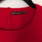 J. McLaughlin  Women's Red 100% Cashmere Sweater Sz M Flaw Photo 3