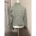 CAbi  100% Cotton Gray Quilted Double Breasted Short Blazer Jacket M Photo 3