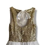 Windsor gold sequined tulle cocktail dress size 7 / 8 Photo 5