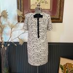 Essentiel Anrwerp Ivory & Black Exposed Back Zip & Bow Shift Dress Photo 3