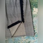 Nina Leonard Lennie for  houndstooth fringe knit midi skirt, size medium Photo 1