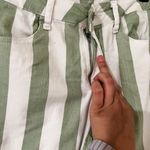 Altar'd State High Waist Striped Bell Bottom Pants White Green Sz S Photo 5
