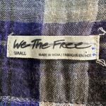 Free People Oversized Libby Plaid Flannel Top Size Small Grunge 90s Raw Edges Photo 5