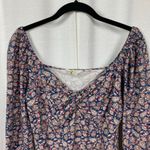 Boden Blue&Pink Paisley Puff Sleeve Sweetheart Neckline Jersey Top Sz.8 Pink Photo 3