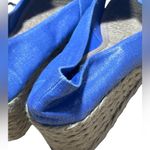 Ralph Lauren Lined Upper Metallic Blue Wedge Size 10 EU Photo 9