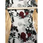 K.Jen Dress Women's Large White Floral Embroidered Backless Long Sleeve Preppy Photo 5