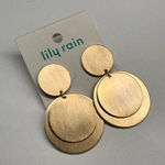 Lily Rain  Gold Double Coin Earrings Photo 0