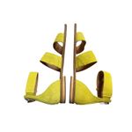 Frye and Co. Lena Ankle Strap Suede Sandals Women’s 8.5M Yellow Lime Green Size 8.5 Photo 3