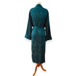 Victoria's Secret VICTORIA’S SECRET Vintage Gold Label Teal Green Long Satin Bathrobe Size M/L Photo 4