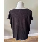 Old Navy Fitted Square-Neck T-Shirt in Textured Black Photo 5