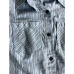 Noble Outfitters Button Up Size S Sleeveless Stripes Western Casual Blue Photo 4