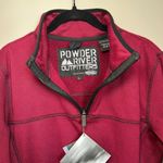 Powder River Outfitters Panhandle Womens 1/4 Zip Pullover Burgundy Pockets Large Red Photo 3