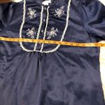 Carole Hochman navy blue night gown sz small Photo 5