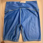 Bandier NWT  Ultra High Rise Zip Front 9” Biker Shorts Blue Size 2XL Photo 2