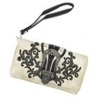 Classic Western Buckle Crossbody Trifold Wallet Black Photo 0