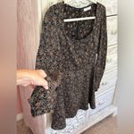 Flynn Skye long puff sleeve maiden mini black with dots and floral print SM NWT Photo 9