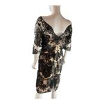 Tahari Arthur S. Levine Black Lace Dress Cocktail Party Evening Sheath Size 14 Photo 3