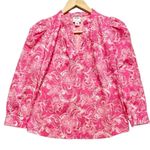 Lilly Pulitzer × Goop Hotty Pink Floral Paltrow Blouse Top Photo 3
