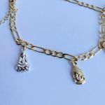 Tricolor Gold Filled Buddha Charm Ankle Bracelet Photo 3