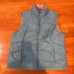 LLBean Women's Goose Down Puffer Vest Teal Blue Full Zip Insulated Quilted XL Photo 0