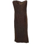 Dress the Population  Dress Gold Sparkle Claire Midi Party NYE Cocktail Small New Photo 4