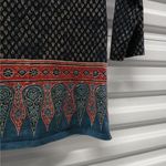 Lauren Ralph Lauren Women's Top Medium Black Print Pullover Stretch Sweater Boho Photo 3