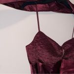 Patra Burgundy Spaghetti Strap Ruched Bust Sweetheart Neckline Gown Size 12 Red Photo 3