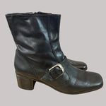 Bandolino Womens Black Leather Mid-Heel Ankle Boots Size 7.5M Photo 0