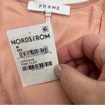 frame denim Frame Shirred V-Neck Blouse Pink Clay Women Size Medium Romantic Buttons Top NEW Photo 3