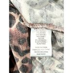 Bobeau Women's Brown Animal Print Puff Long Sleeve Baby Doll Top Sz M Photo 6