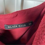 Black Halo Belen Tiered Ruffle Spaghetti Strap Mini Dress in Mulberry size 10 Photo 2