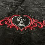 Diamond Plate Women’s Large Black Genuine Leather Biker Vest with Patches Photo 10