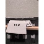 Elk the Label Green Geometric Sheer Crinkle Blouse Long Sleeve Size 8 Photo 2