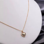 Heart charm dainty necklace 925 Sterling silver Gold Photo 0