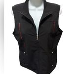 Chico's Chico’s Zenergy Sporty Black Tech Vest Sz 1/M Full Zip Pockets Golf Country Club Photo 0