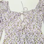 MORE TO COME Shelly Puff Sleeve Dress in Lavender Floral XS Purple Photo 4