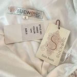 Sue Wong NWT white beaded pleated white lace formal gown size 0 Photo 8