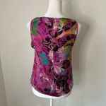 Max Mara magenta multicolor sleeveless silk top size 4 Photo 4