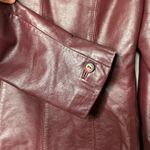 Etienne Aigner Burgundy Leather Blazer Jacket Women's Vintage 70s Photo 4