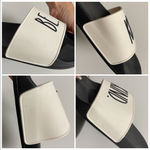 Rae Dunn  Black Ivory Be Kind Slides NWT 8 *minor discoloration* Photo 9